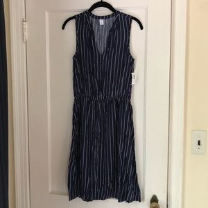 Old Navy Blue and White Striped Dress